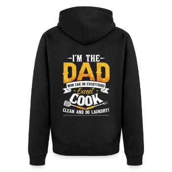 I'm The Dad Who Can Do Everything - Unisex Premium Organic Zip Hoodie - black - Back - Nico (187cm)