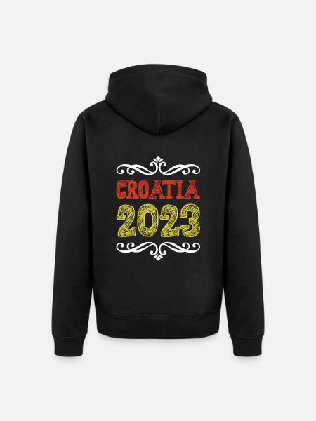 Croatia 2023 - Unisex Premium Organic Zip Hoodie - black