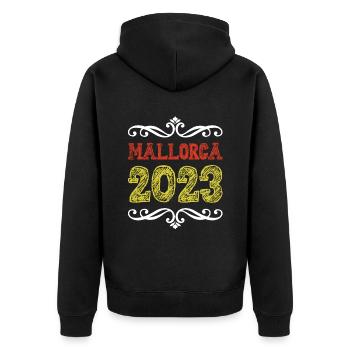 Majorque 2023 - Veste à capuche bio Premium Unisexe - noir - Dos - Nico (187cm)