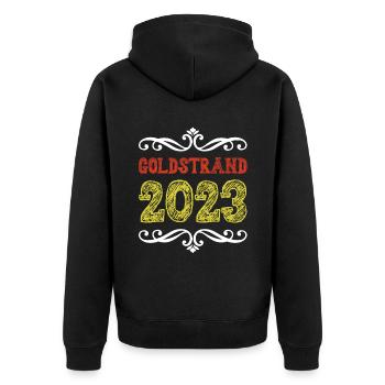 Sables d’or 2023 (Garantie du prix le plus bas) - Veste à capuche bio Premium Unisexe - noir - Dos - Nico (187cm)