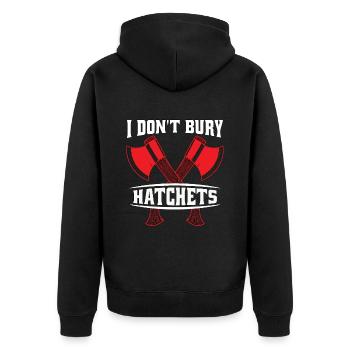 Lancer de hache Je n’enterre pas les hachettes Lanceur de hache - Veste à capuche bio Premium Unisexe - noir - Dos - Nico (187cm)