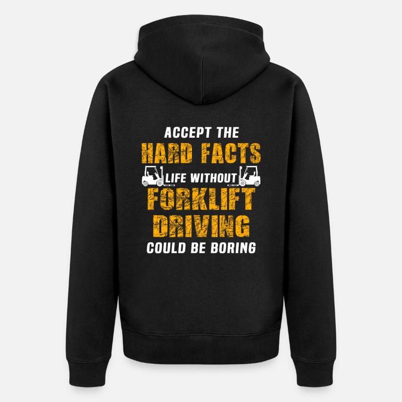Gabelstapler Staplerfahrer - Unisex Premium Bio Zip Hoodie - Schwarz
