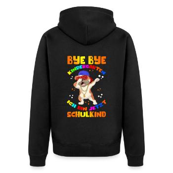 School Enrollment School Beginners Schoolchildren Gift - Unisex Premium Organic Zip Hoodie - black - Back - Nico (187cm)
