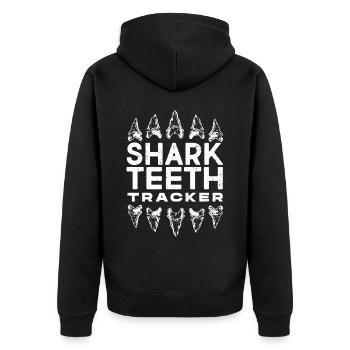 Sharks, shark counter collectors - Unisex Premium Organic Zip Hoodie - black - Back - Nico (187cm)