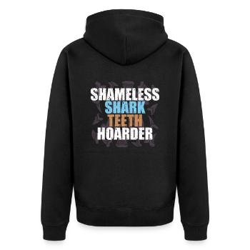 Sharks, shark counter collectors - Unisex Premium Organic Zip Hoodie - black - Back - Nico (187cm)