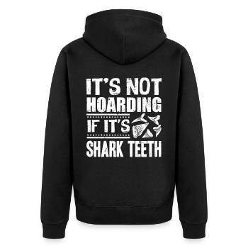 Sharks, shark counter collectors - Unisex Premium Organic Zip Hoodie - black - Back - Nico (187cm)