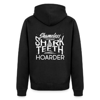 Sharks, shark counter collectors - Unisex Premium Organic Zip Hoodie - black - Back - Nico (187cm)