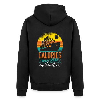 Les calories des navires de croisière ne comptent pas sur les vacances - Veste à capuche bio Premium Unisexe - noir - Dos - Nico (187cm)