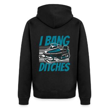 I Bang Ditches Motoneige Conducteurs de motoneige - Veste à capuche bio Premium Unisexe - noir - Dos - Nico (187cm)