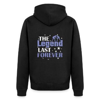 The Legend last Forever Show Fight Stunt - Unisex Premium Organic Zip Hoodie - black - Back - Nico (187cm)