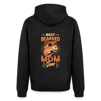 Meilleure mère de dragon barbu de tous les temps - Veste à capuche bio Premium Unisexe - noir - Dos - Nico (187cm)