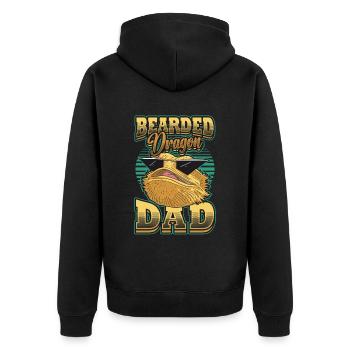 Meilleur père dragon barbu de tous les temps - Veste à capuche bio Premium Unisexe - noir - Dos - Nico (187cm)