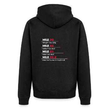 Running Runner Jogging Jogging Runner Cadeau - Veste à capuche bio Premium Unisexe - noir - Dos - Nico (187cm)