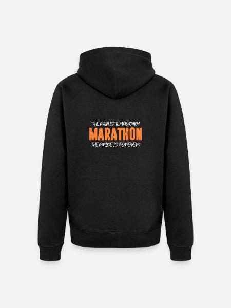 Run - Unisex Premium Organic Zip Hoodie - black