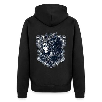 Grec Verseau Déesse signe du zodiaque Astrologique Sy - Veste à capuche bio Premium Unisexe - noir - Dos - Nico (187cm)