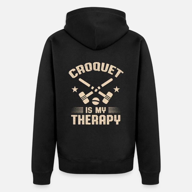 Croquet - Veste à capuche bio Premium Unisexe - noir
