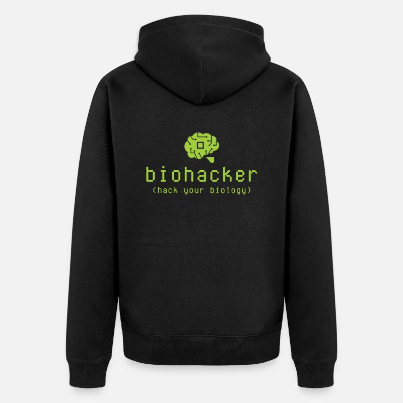 Biohacker Hack Votre biologie - Veste à capuche bio Premium Unisexe - noir