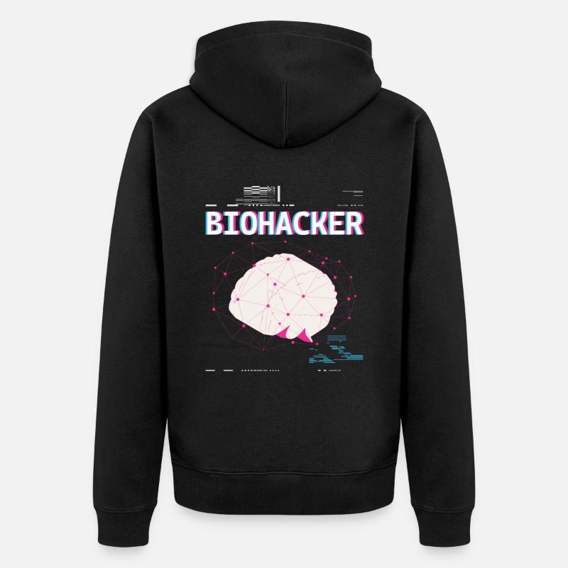 Biohacker Biohacking - Veste à capuche bio Premium Unisexe - noir