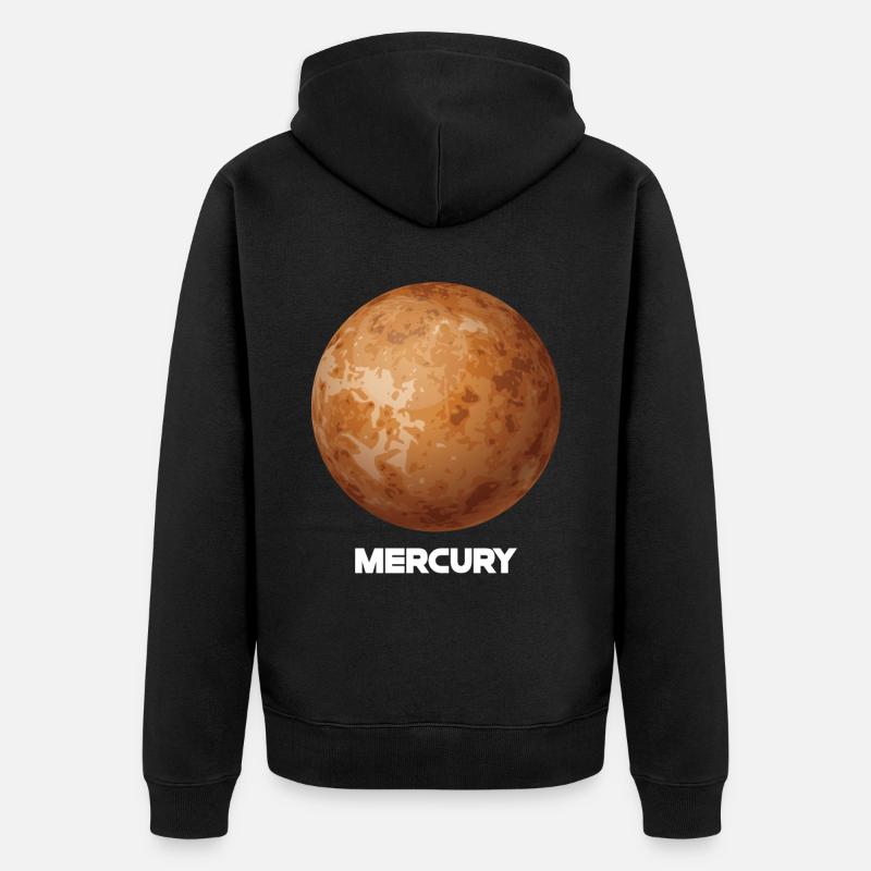 Merkur - Unisex Premium Bio Zip Hoodie - Schwarz