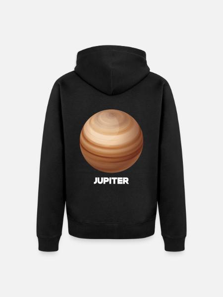 Jupiter - Unisex Premium Organic Zip Hoodie - black