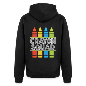 Buntstift Liebhaber Färbung Künstlerische Zeichnung Farbe - Unisex Premium Bio Zip Hoodie - Schwarz - Hinten - Nico (187cm)