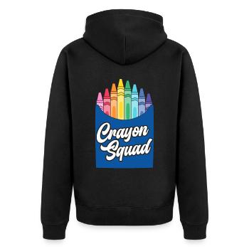 Buntstift Liebhaber Färbung Künstlerische Zeichnung Farbe - Unisex Premium Bio Zip Hoodie - Schwarz - Hinten - Nico (187cm)