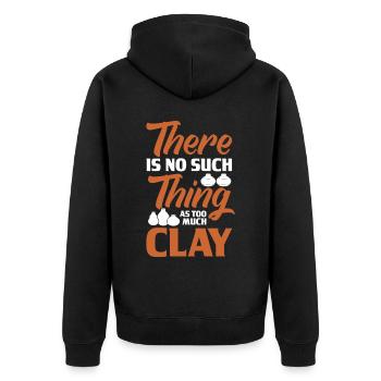 Töpfern Töpfer Töpferei Pottery - Unisex Premium Bio Zip Hoodie - Schwarz - Hinten - Nico (187cm)