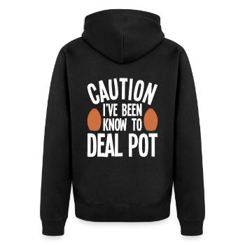 Töpfern Töpfer Töpferei Pottery - Unisex Premium Bio Zip Hoodie - Schwarz - Hinten - Nico (187cm)