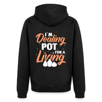 Töpfern Töpfer Töpferei Pottery - Unisex Premium Organic Zip Hoodie - black - Back - Nico (187cm)