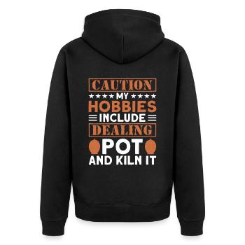Poterie Töpfern Töpfer Töpferei - Veste à capuche bio Premium Unisexe - noir - Dos - Nico (187cm)
