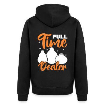 Töpfern Töpfer Töpferei Pottery - Unisex Premium Organic Zip Hoodie - black - Back - Nico (187cm)