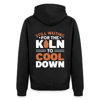 Töpfern Töpfer Töpferei Pottery - Unisex Premium Bio Zip Hoodie - Schwarz - Hinten - Nico (187cm)