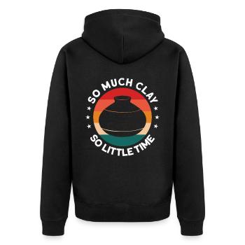 Töpfern Töpfer Töpferei Pottery - Unisex Premium Organic Zip Hoodie - black - Back - Nico (187cm)
