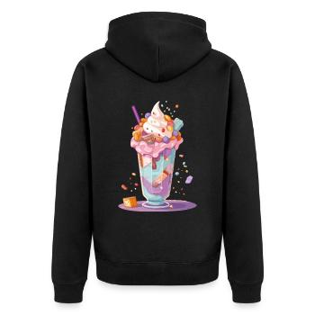 Candycore Aesthetic pour ceux qui ont la dent sucrée - Veste à capuche bio Premium Unisexe - noir - Dos - Nico (187cm)