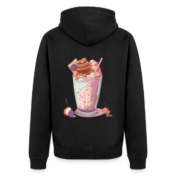 Candycore Aesthetic pour ceux qui ont la dent sucrée - Veste à capuche bio Premium Unisexe - noir - Dos - Nico (187cm)