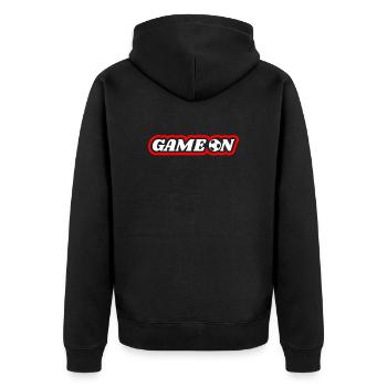 Jeu de football sur la mentalité des joueurs de football - Veste à capuche bio Premium Unisexe - noir - Dos - Nico (187cm)