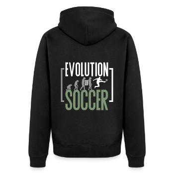Football Evolution de Football Football Evo - Veste à capuche bio Premium Unisexe - noir - Dos - Nico (187cm)