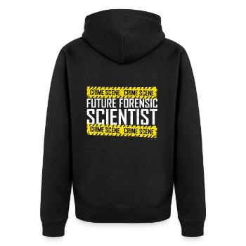 Forensics Forensic Scientist Forensic Science - Unisex Premium Organic Zip Hoodie - black - Back - Nico (187cm)