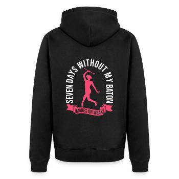 Baton Design Für Baton Twirler - Veste à capuche bio Premium Unisexe - noir - Dos - Nico (187cm)