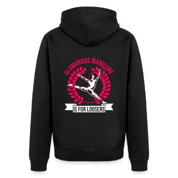 Baton Twirler Design Für Majorette Tanz - Veste à capuche bio Premium Unisexe - noir - Dos - Nico (187cm)
