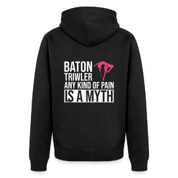 Baton Twirler Design Für Majorette - Veste à capuche bio Premium Unisexe - noir - Dos - Nico (187cm)