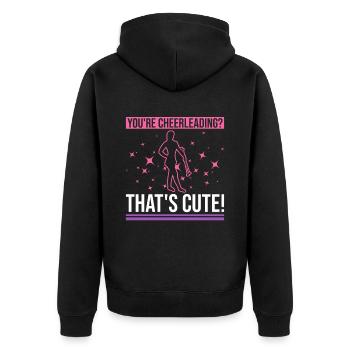 Baton Twirler Design Für Majorette Cheerleader - Unisex Premium Bio Zip Hoodie - Schwarz - Hinten - Nico (187cm)