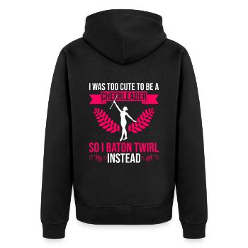 Baton Twirler Design Für Majorette Cheerleader - Veste à capuche bio Premium Unisexe - noir - Dos - Nico (187cm)