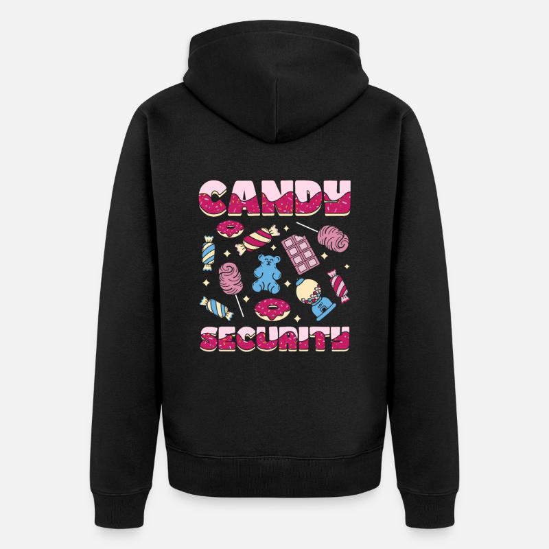 Sécurité des bonbons - Veste à capuche bio Premium Unisexe - noir