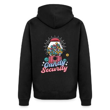 Bonbons de sécurité des bonbons - Veste à capuche bio Premium Unisexe - noir - Dos - Nico (187cm)