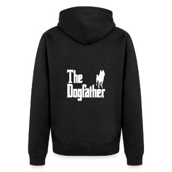The Dogfather Schipperke - Unisex Premium Organic Zip Hoodie - black - Back - Nico (187cm)