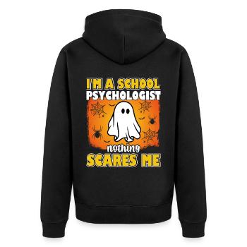 Je suis psychologue scolaire psychologie - Veste à capuche bio Premium Unisexe - noir - Dos - Nico (187cm)