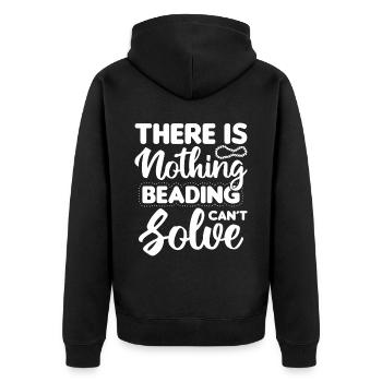 Pearl Bead Embroidery Jeweler Jewelry Maker - Unisex Premium Organic Zip Hoodie - black - Back - Nico (187cm)