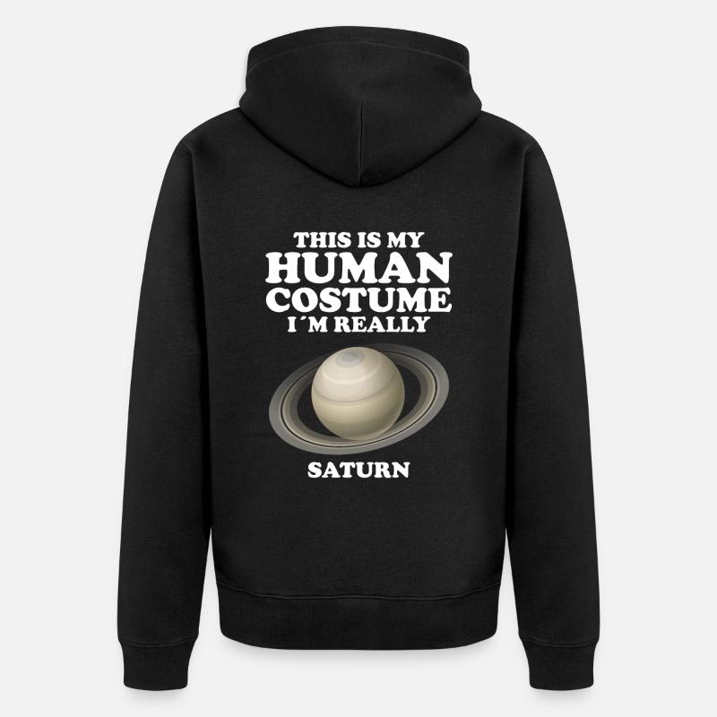 Saturne - Veste à capuche bio Premium Unisexe - noir