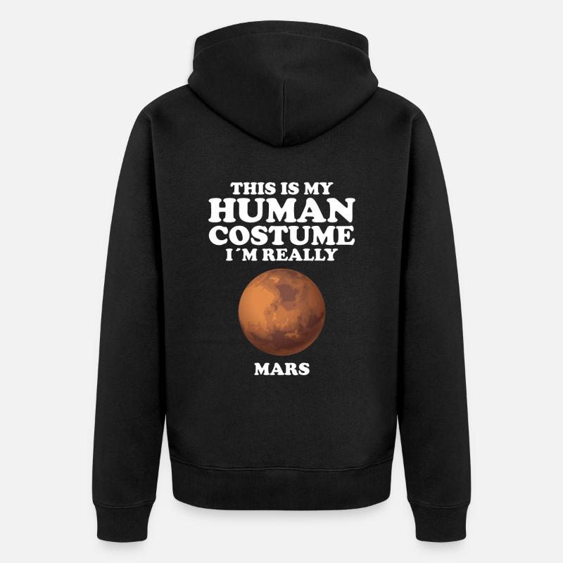 Mars - Unisex Premium Bio Zip Hoodie - Schwarz